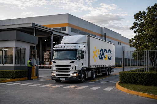 ¿Cómo funciona la logística de última milla en Colombia? Vehículo tipo camión realizando logística de ultima milla en Colombia